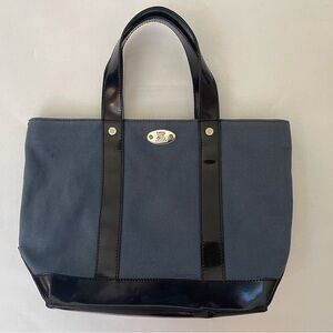 Celine Navy Blue Patent Leather Small Tote